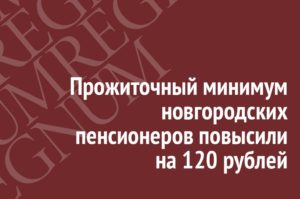 Прожиточный минимум в Новгородской области