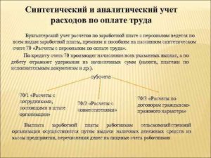 Особенности синтетического и аналитического учёта заработной платы