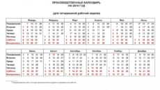 Производственный календарь на 2021 год Республики Башкортостан